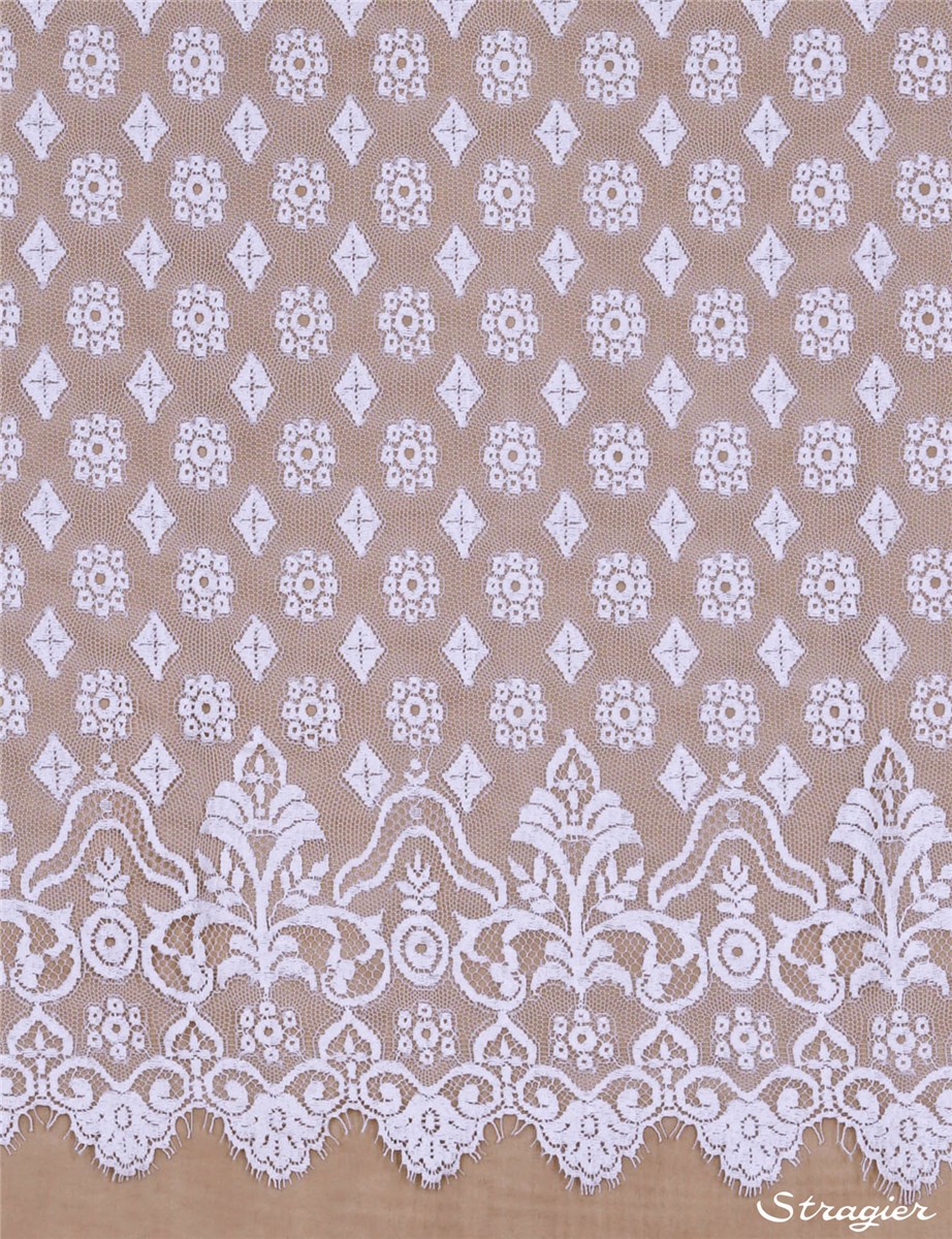 Dentelle de Calais - Arlesienne - Blanc Doux Stragier - 60 cm