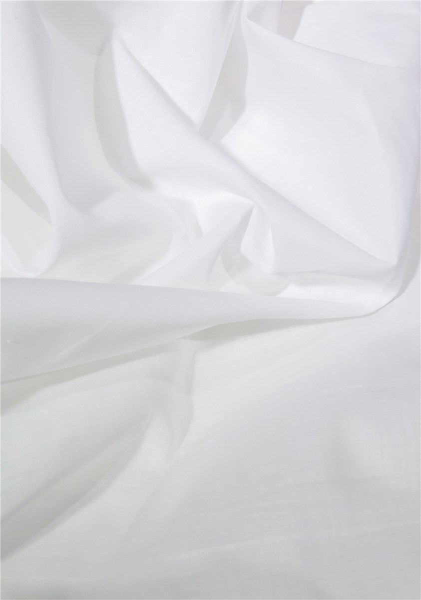 Voile de Coton 53gr/m² - Uni - Porcelaine Stragier 