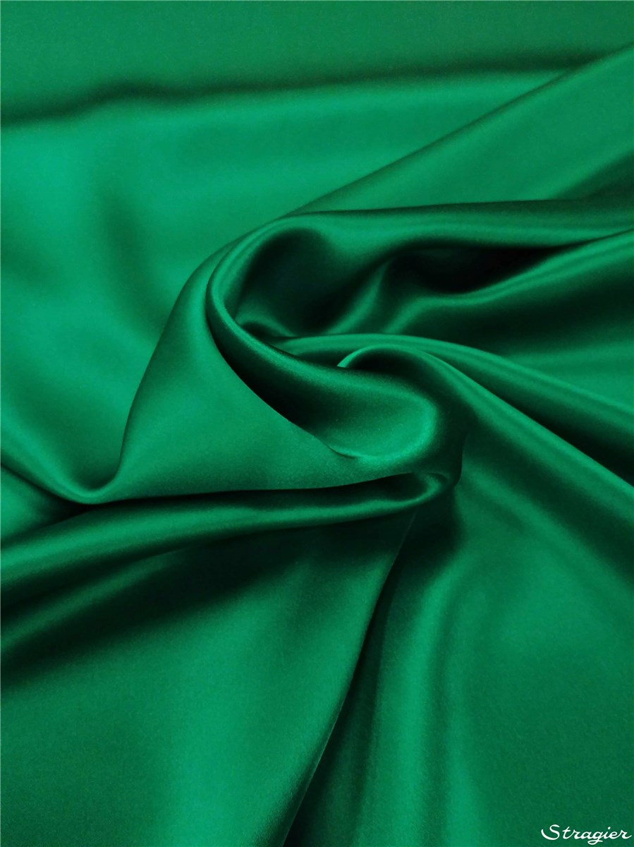 Silk Satin Crepe - Plain - Jade