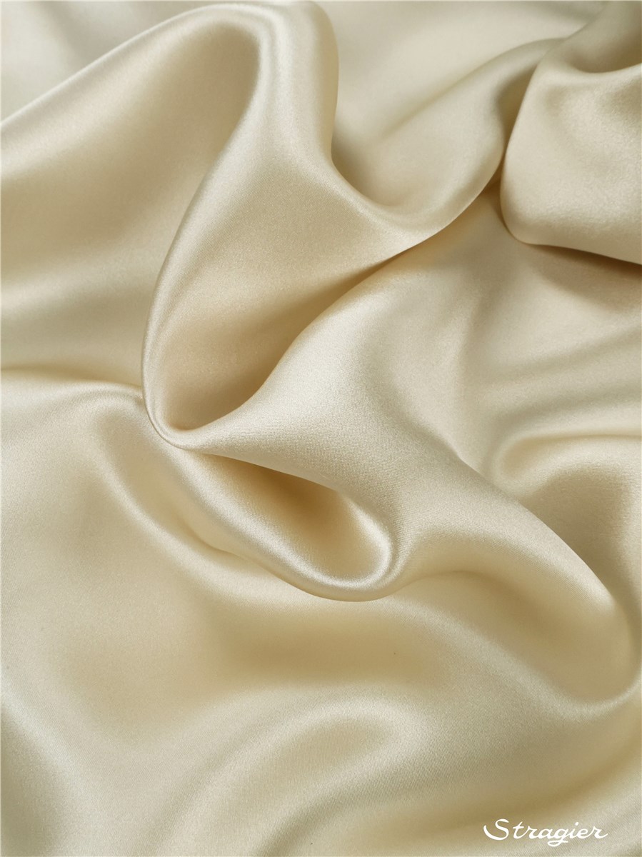Silk Satin Crepe - Plain - Pearl