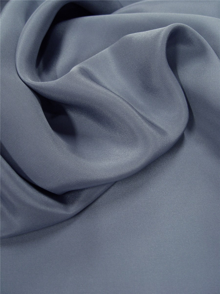 Silk Marocain Crepe - Plain - Moon Shadow