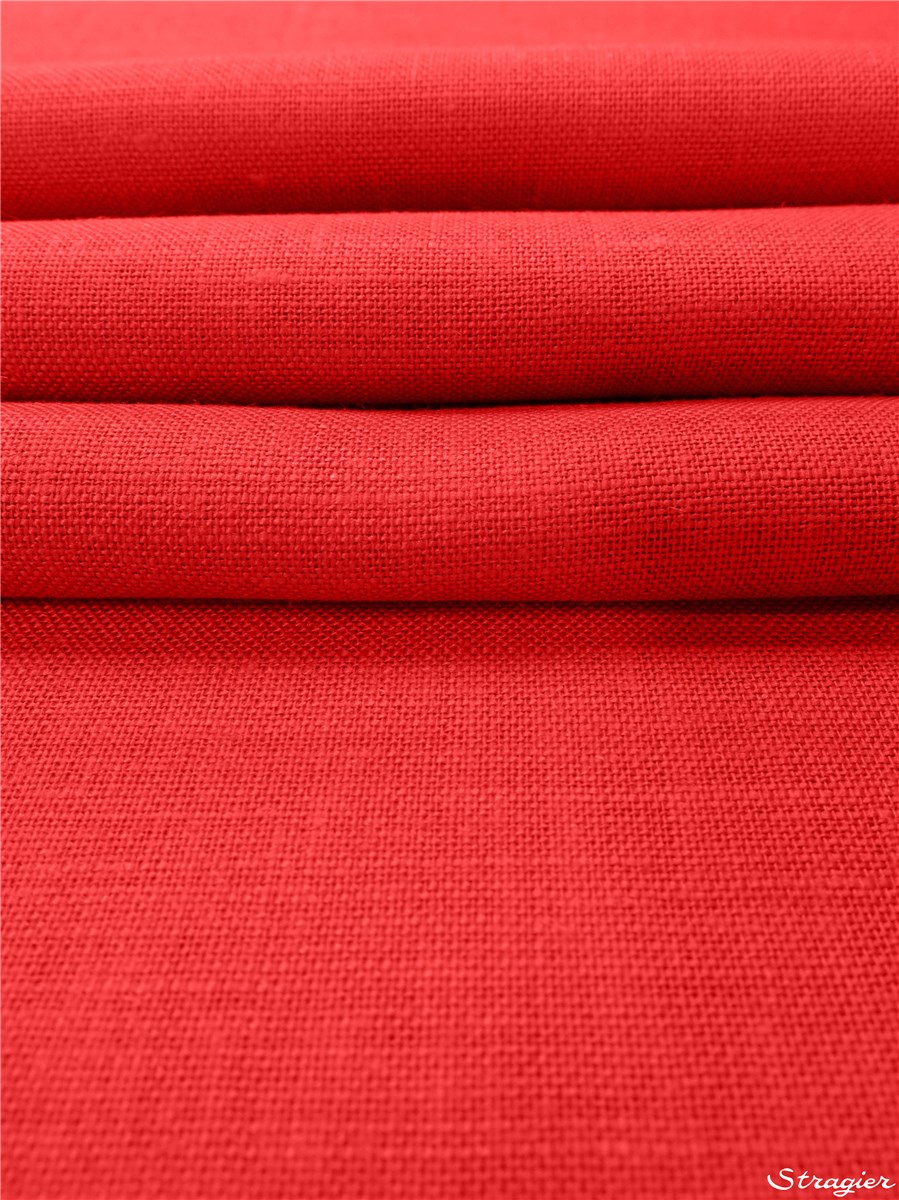 Linen for Tablecloth - blended - Plain - Strawberry - 160 cm