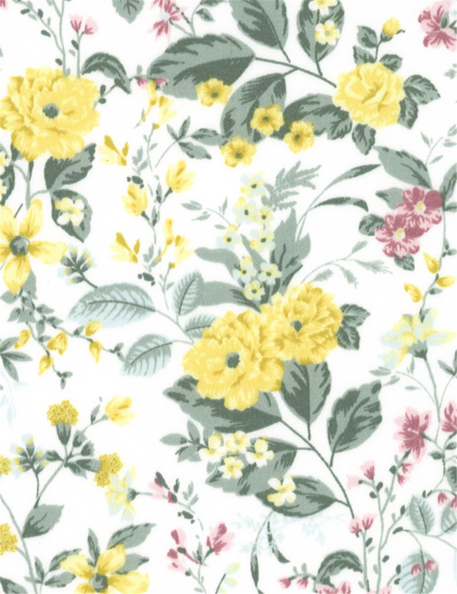 Satin de Coton stretch - Herbarium - 09
