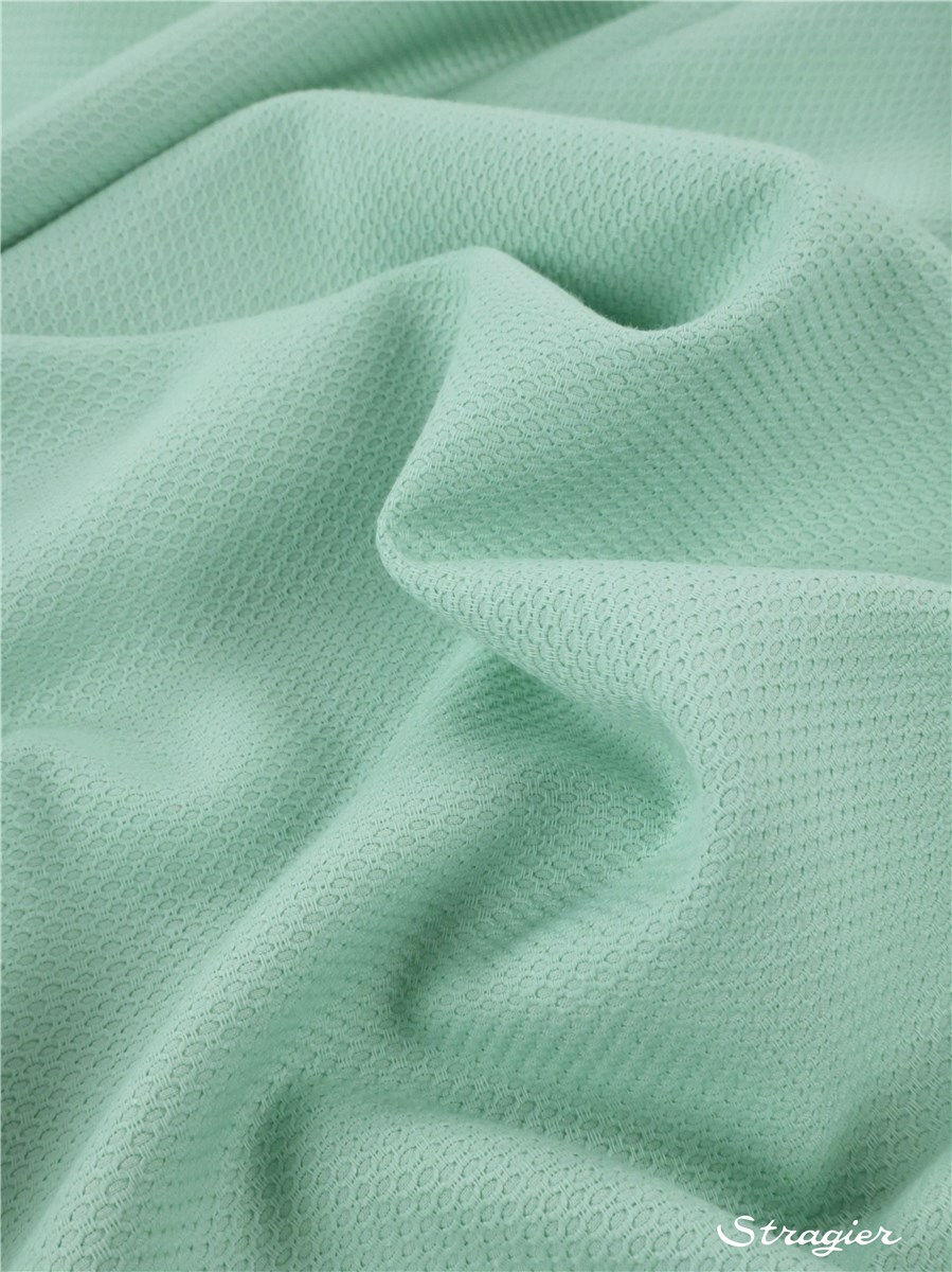Piqué de Coton nid d'abeille 2mm - Uni - Menthe claire