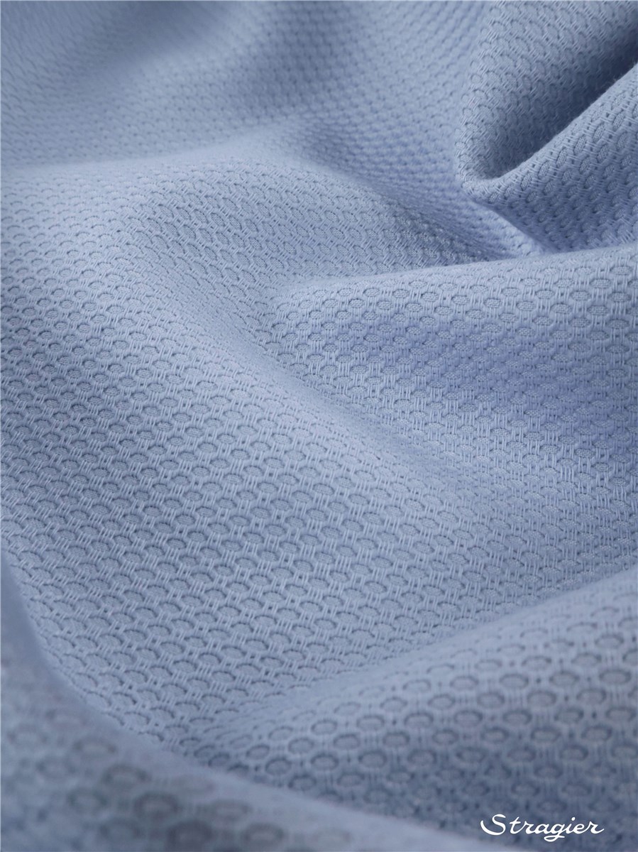 Piqué de Coton nid d'abeille 2mm - Uni - Bleu Cendré