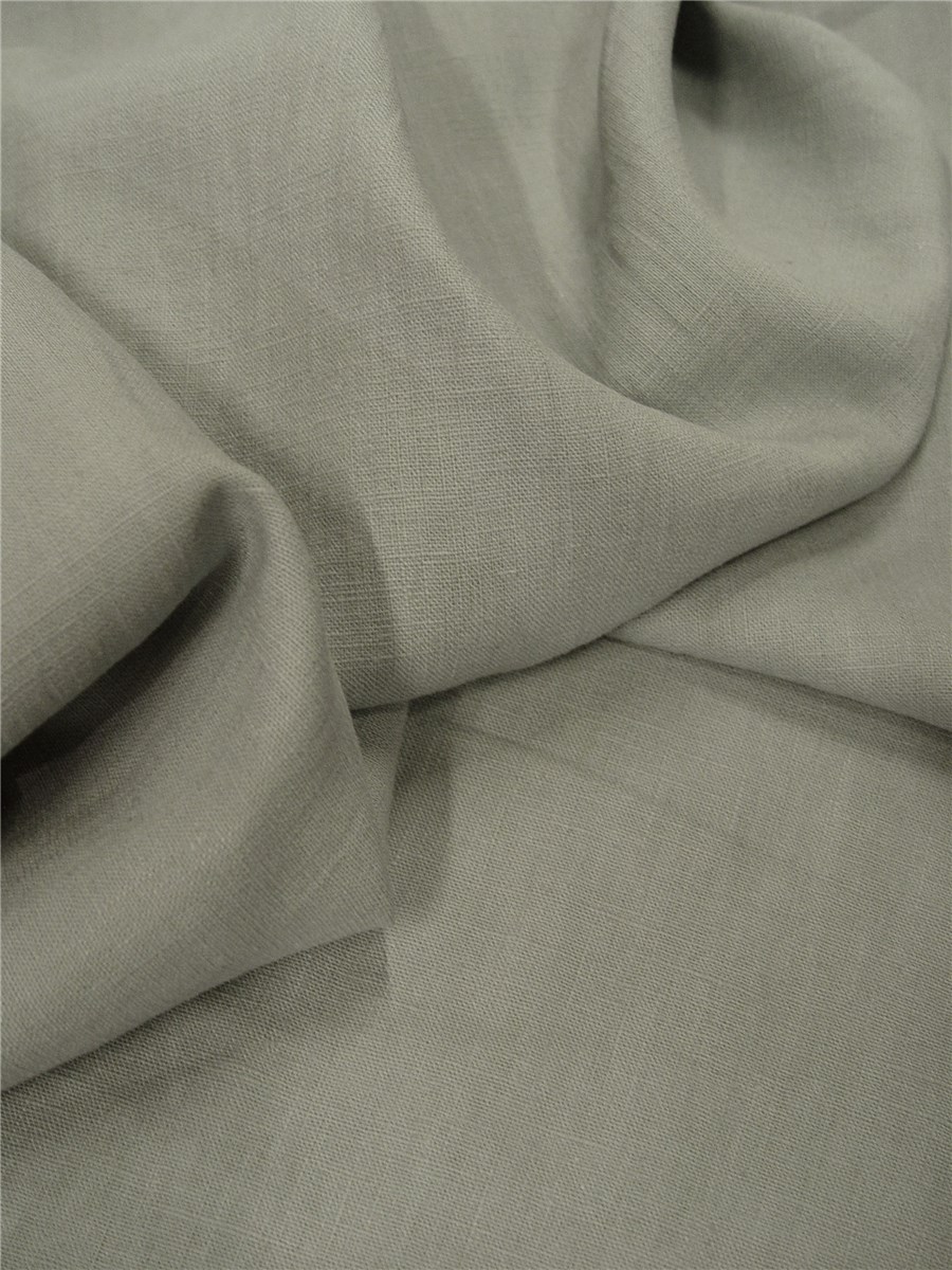 Toile pur Lin - Uni - Gris Argent