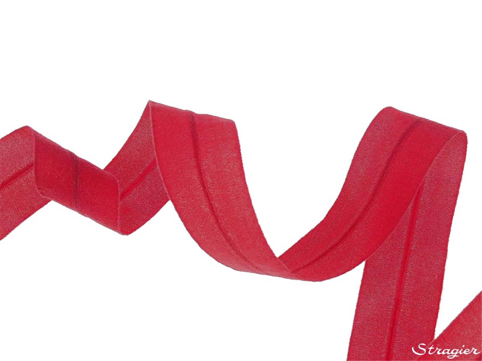 Organza Ribbon - stretch - Plain - Rouge - 16 mm