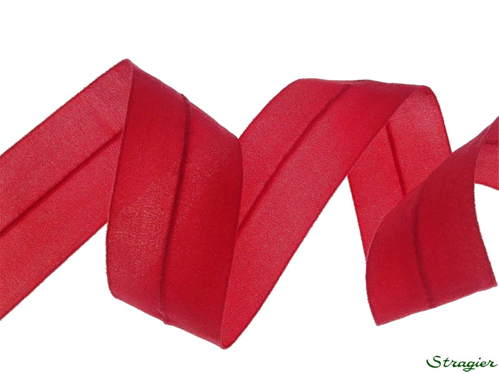 Ruban Mousseline Extensible - Uni - Rouge - 24 mm
