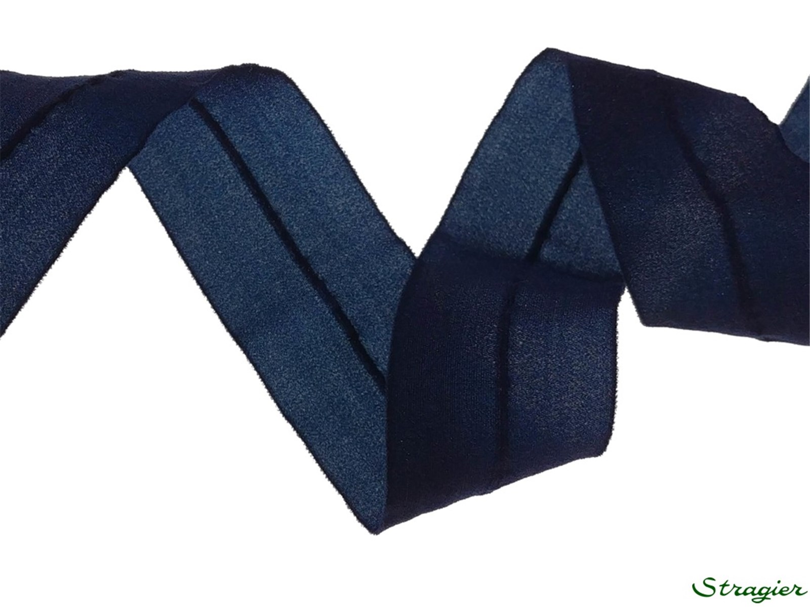 Organza Ribbon - stretch - Plain - Marine Foncé - 24 mm