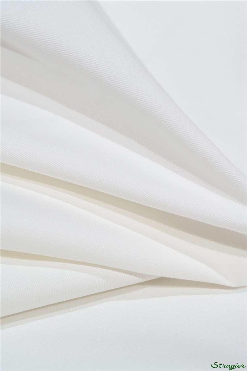 Coton sergé Soft - uni - Blanc 