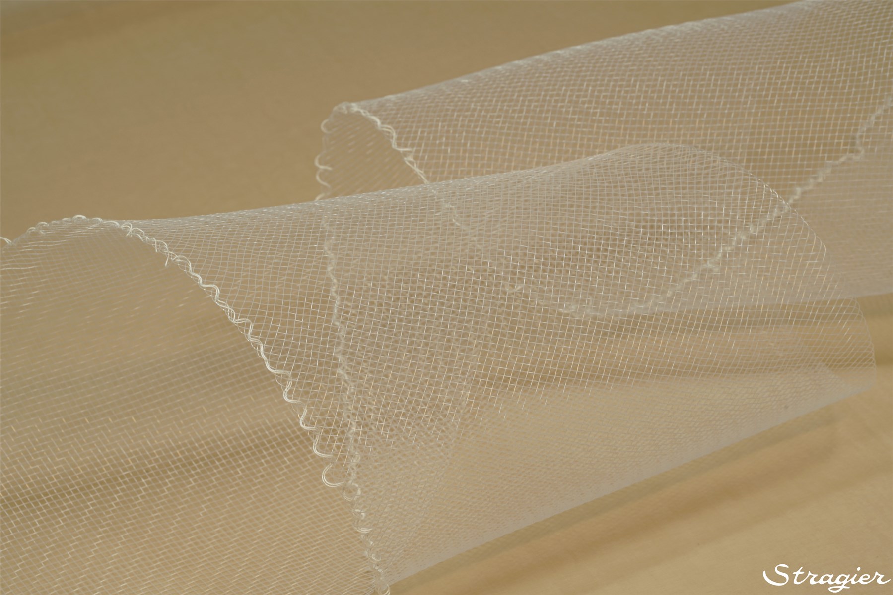 Horsehair braid - coarse - with thread - Plain - Ivoire - 210 mm
