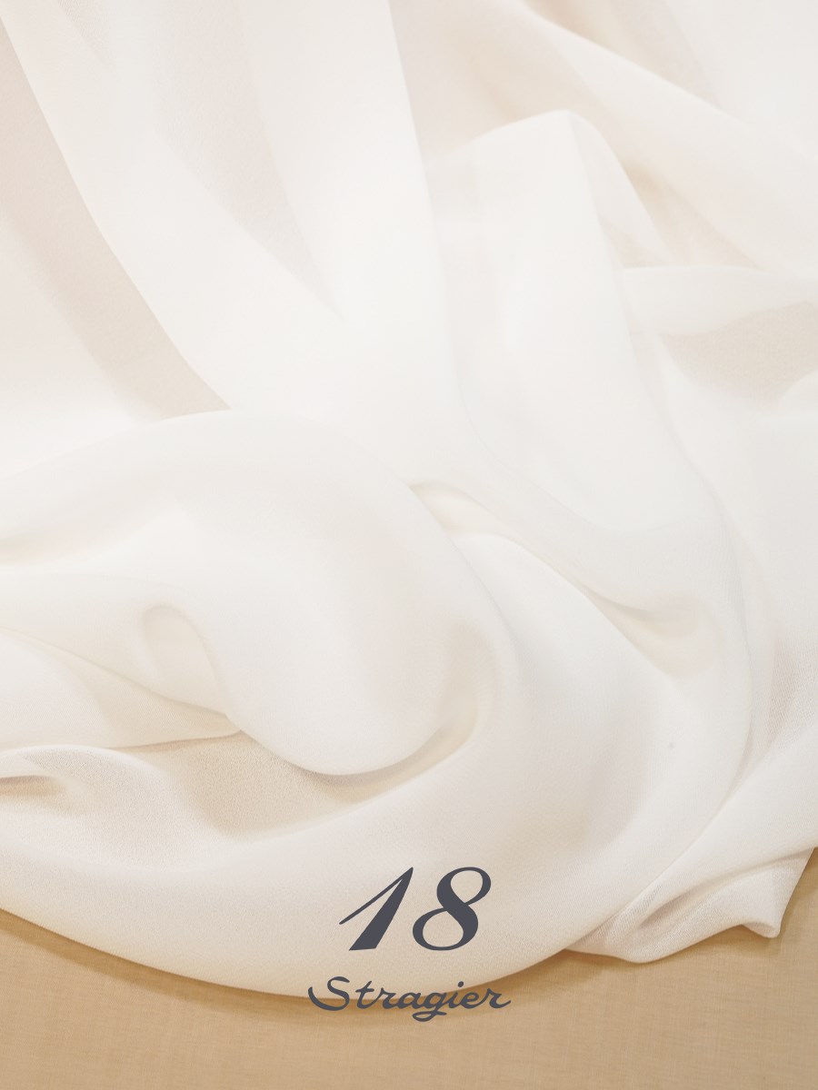 Crêpe Georgette Soft - uni - Ivoire clair Stragier 