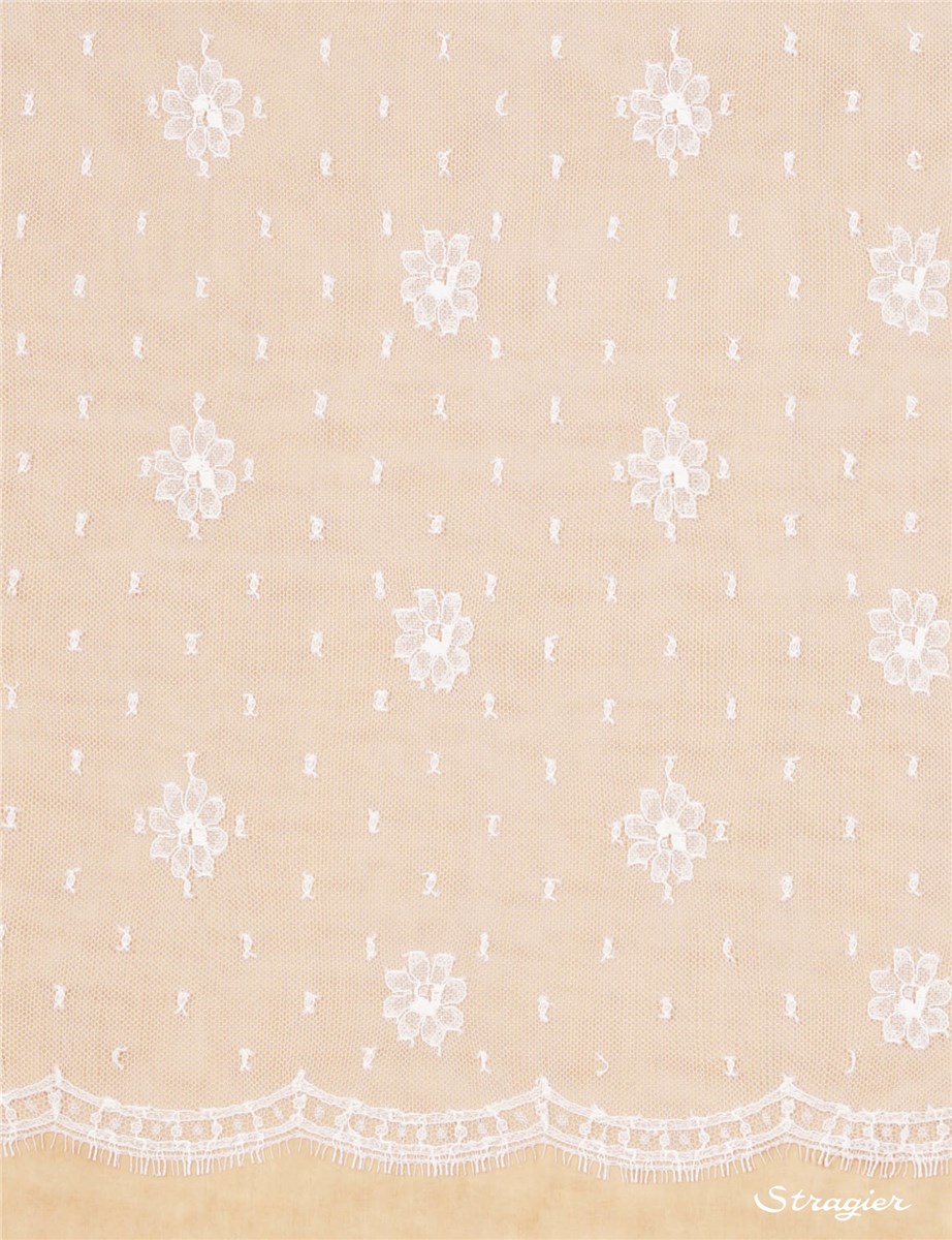 Dentelle Chantilly - Spiriflora - Ivoire Stragier - 90 cm