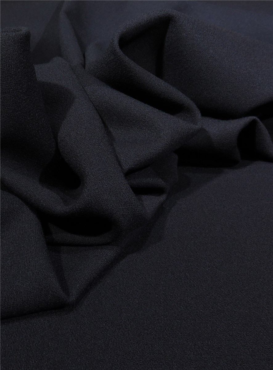 Pure Wool Crepe - Plain - Marine foncé