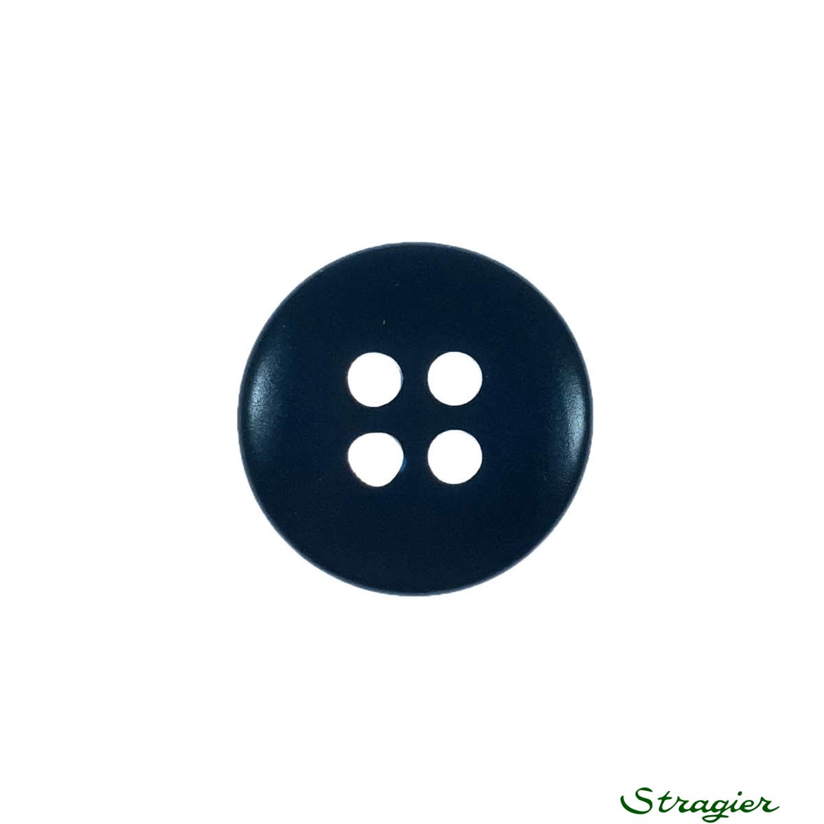 Boutons Corozo - 4 Trous - Marine Foncé - 15 mm