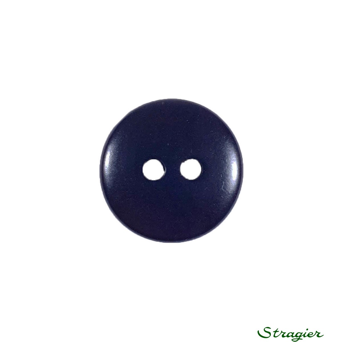 Boutons Corozo - 2 Trous - Marine Foncé - 15 mm