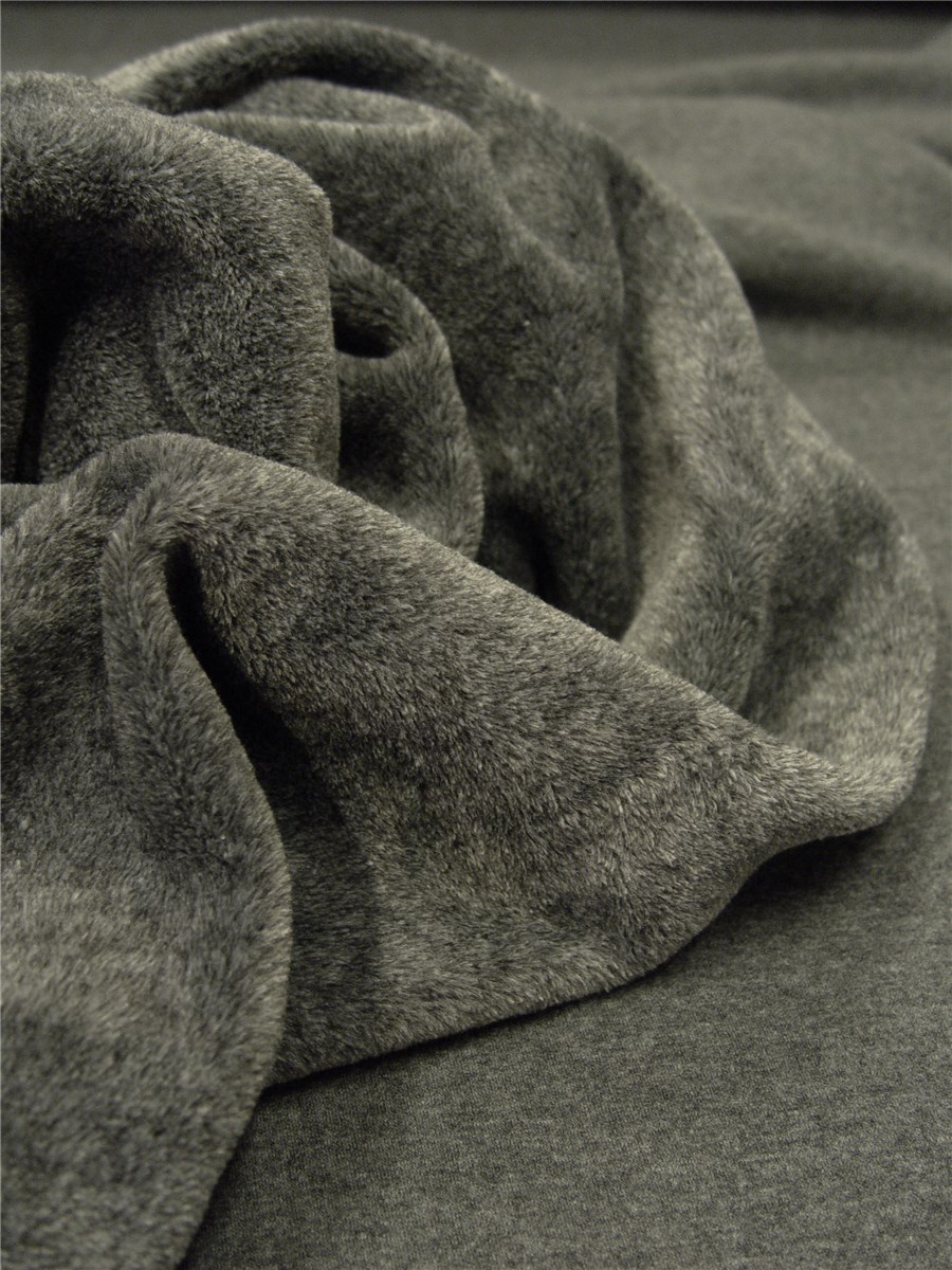 Teddysoft Fabric - Double Face - Plain - Graphite