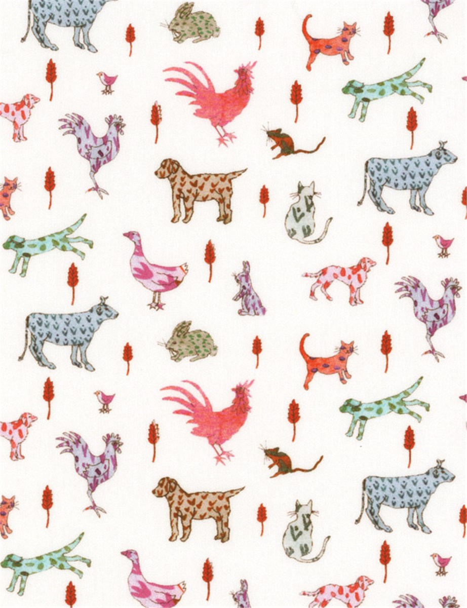 Liberty Tana Lawn - Farmyard Tails - C 