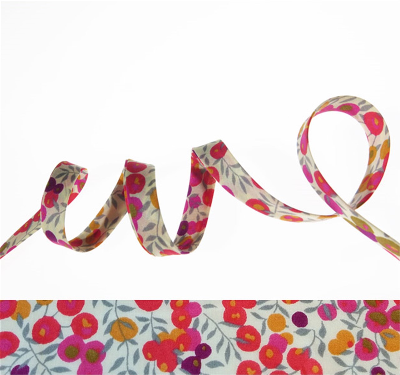 Biais Liberty - 9009 Wiltshire - Fluo Thé - 10 mm