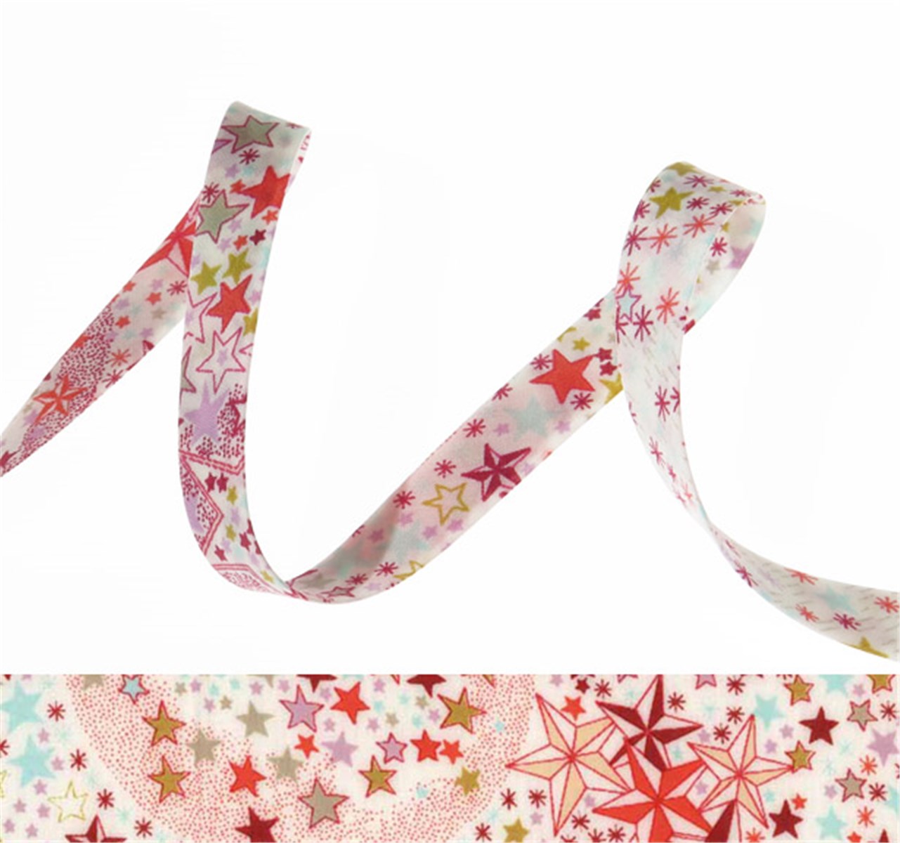 Biais Liberty - 8031 Adelajda - Corail - 10 mm