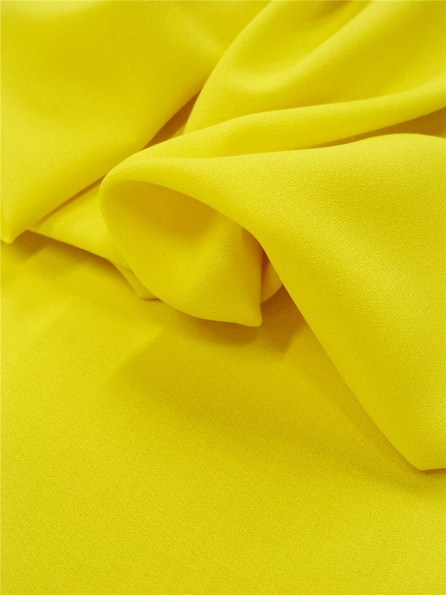 Pure Wool Crepe - Plain - Jaune Citron