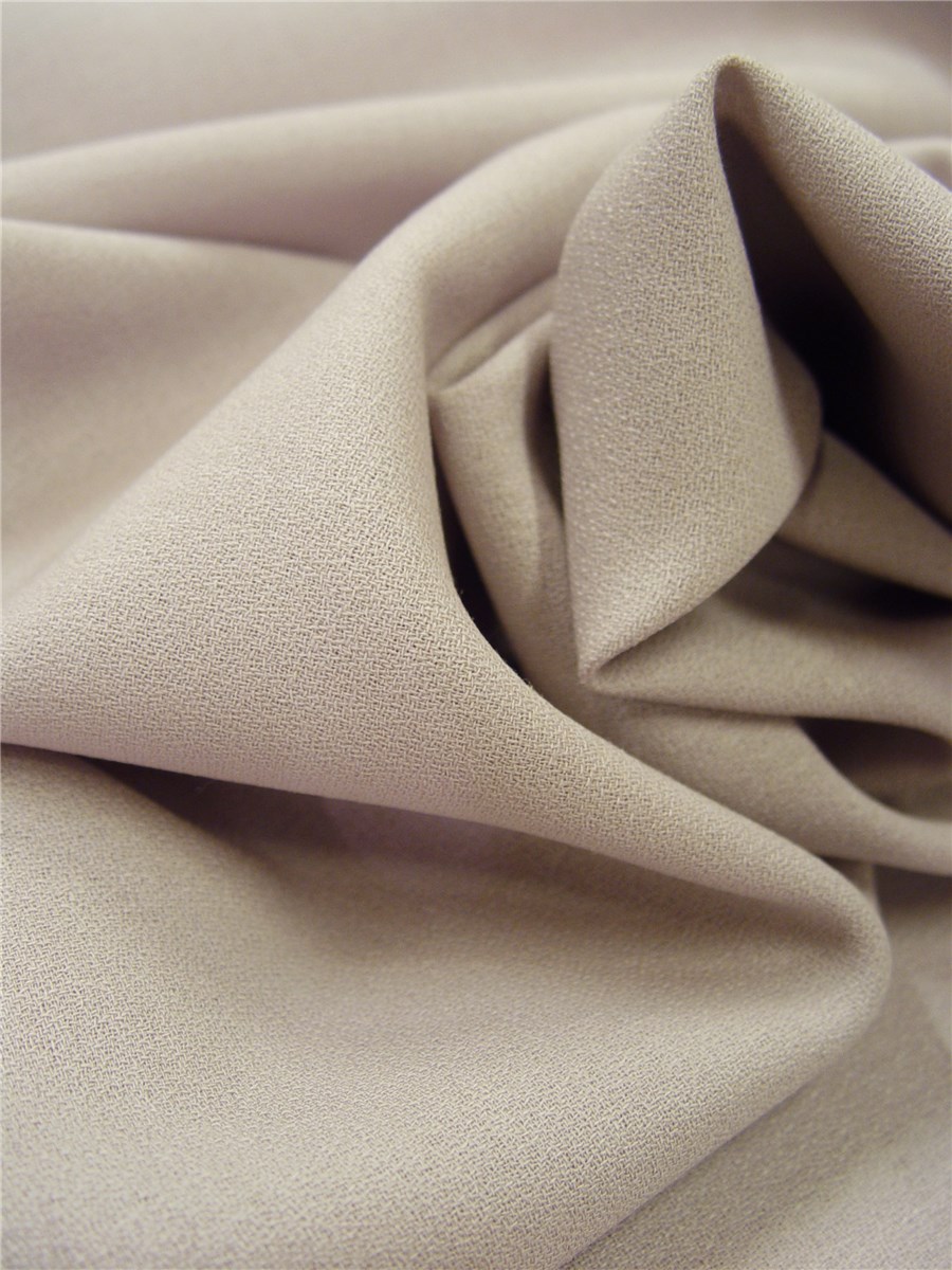 Pure Wool Crepe - Plain - Gris rose