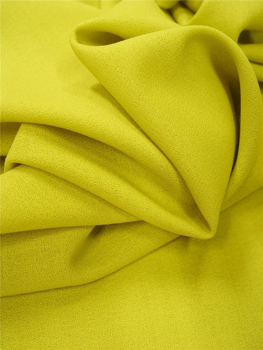 Crêpe pure Laine - uni - Anis 