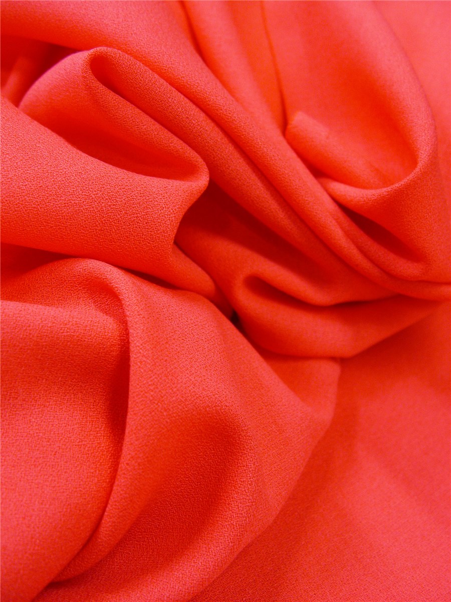 Pure Wool Crepe - Plain - Corail