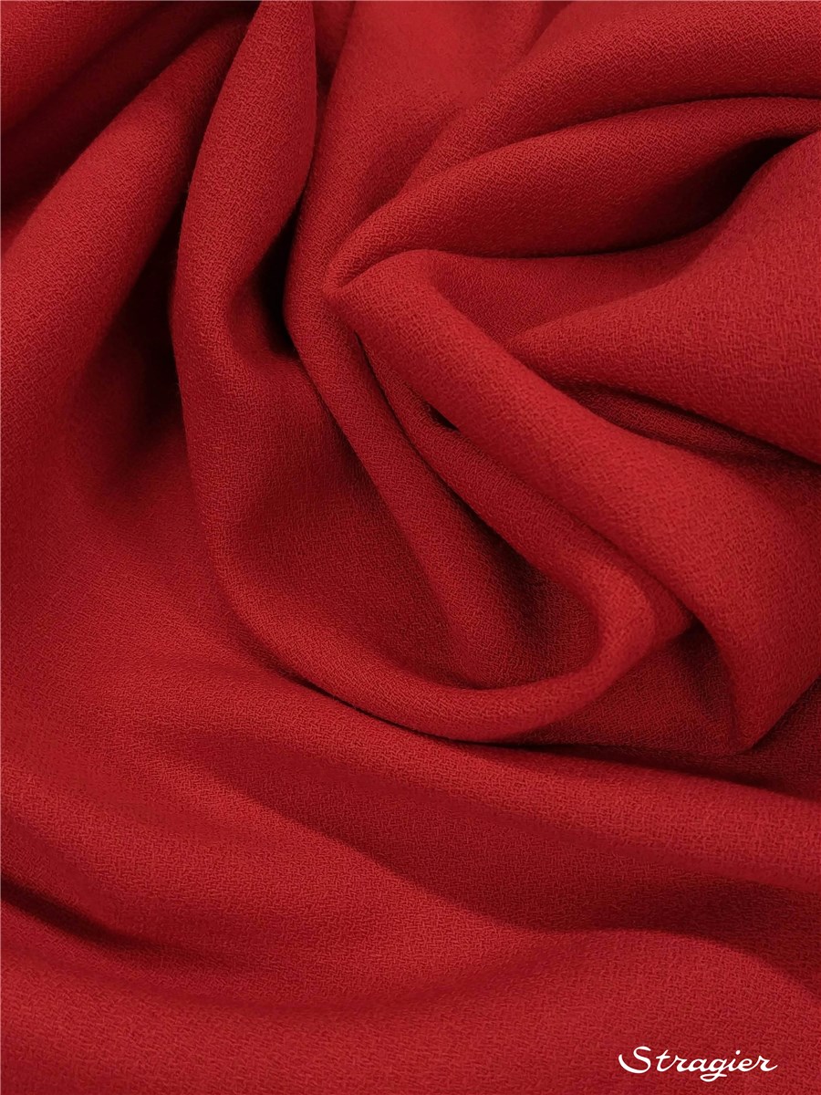 Pure Wool Crepe - Plain - Claret