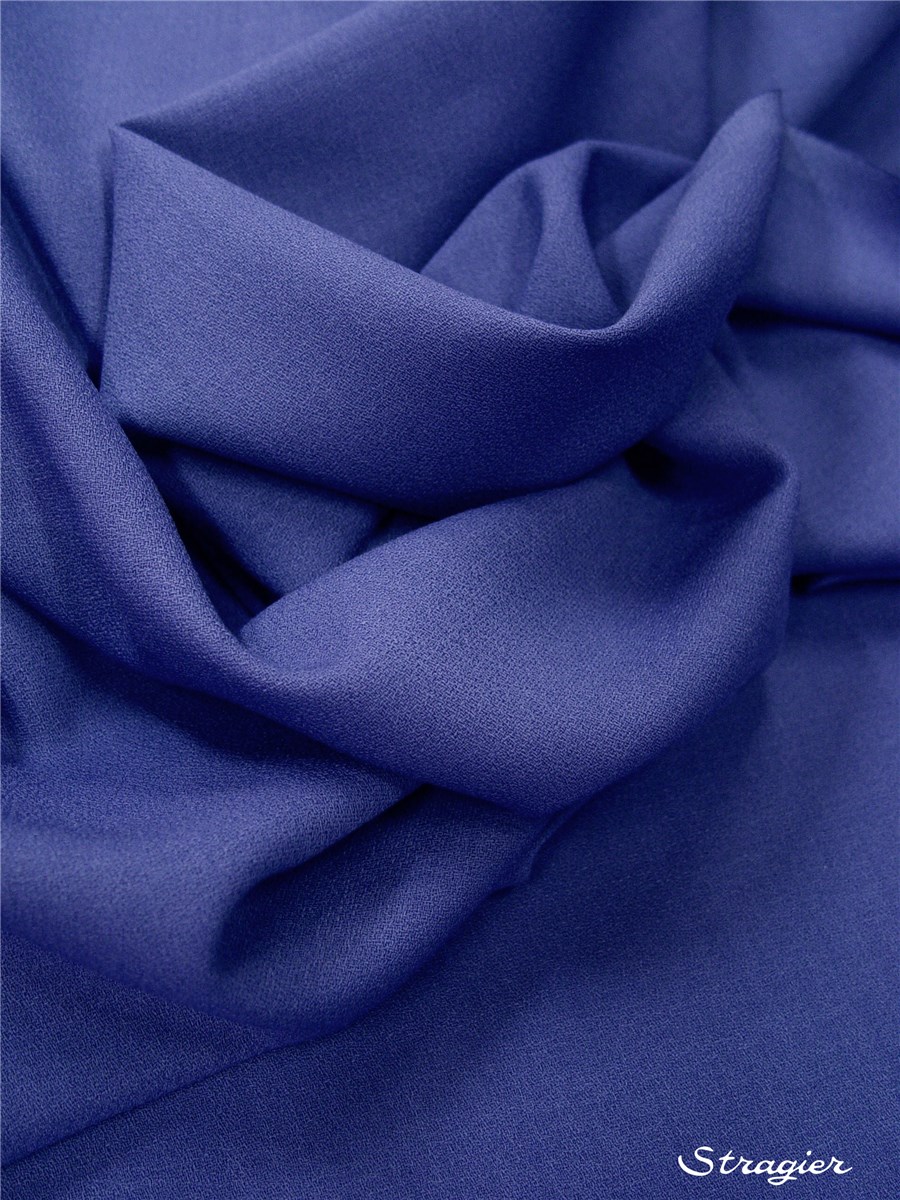 Pure Wool Crepe - Plain - Bleu Outremer