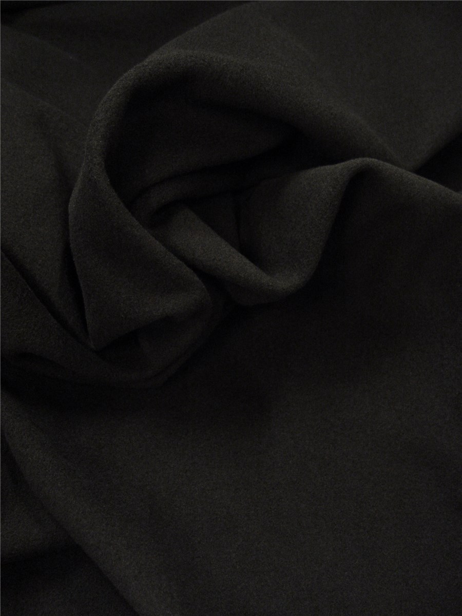 Laine Velours Manteau - Uni - Noir