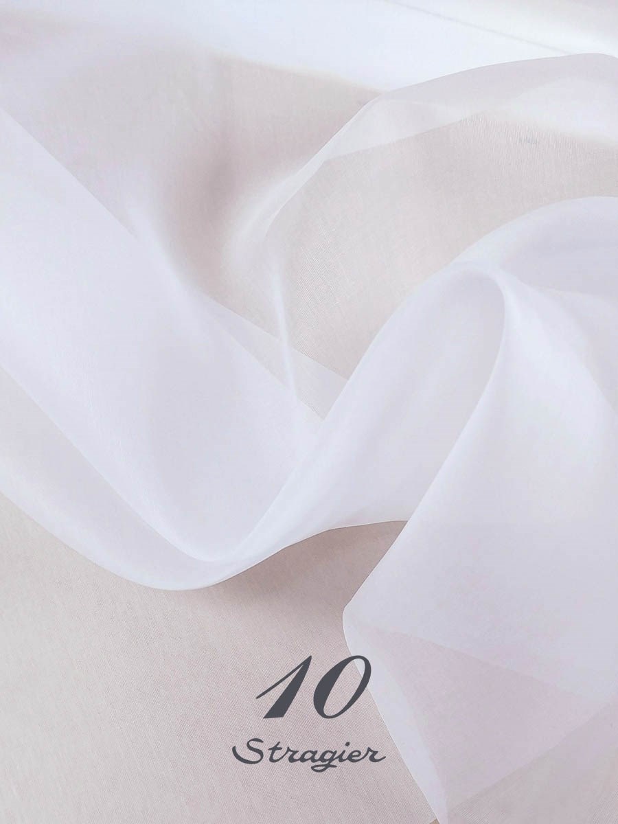 Organdi de Coton - uni - Blanc optique Stragier - 150 cm