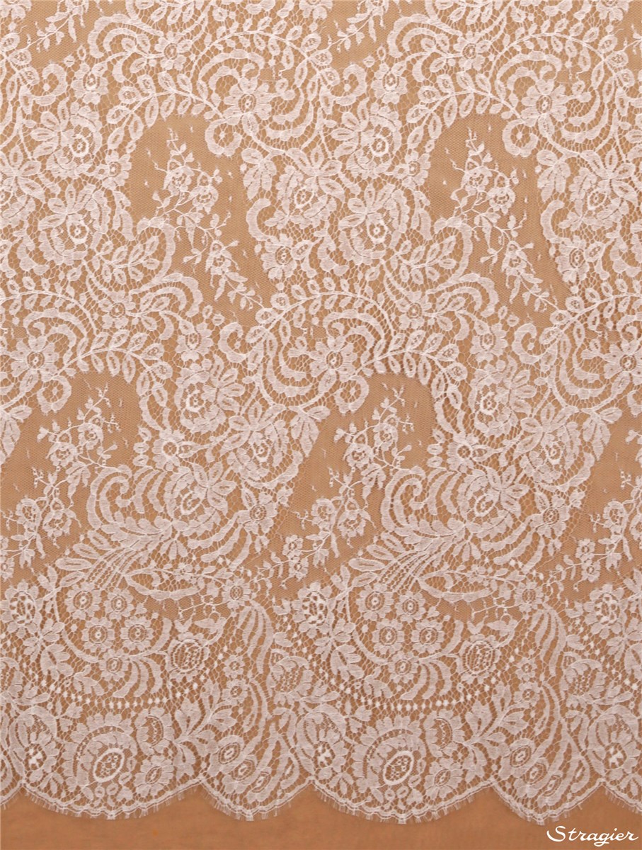 Dentelle de Calais - Ariane - Blanc Doux Stragier - 115 cm