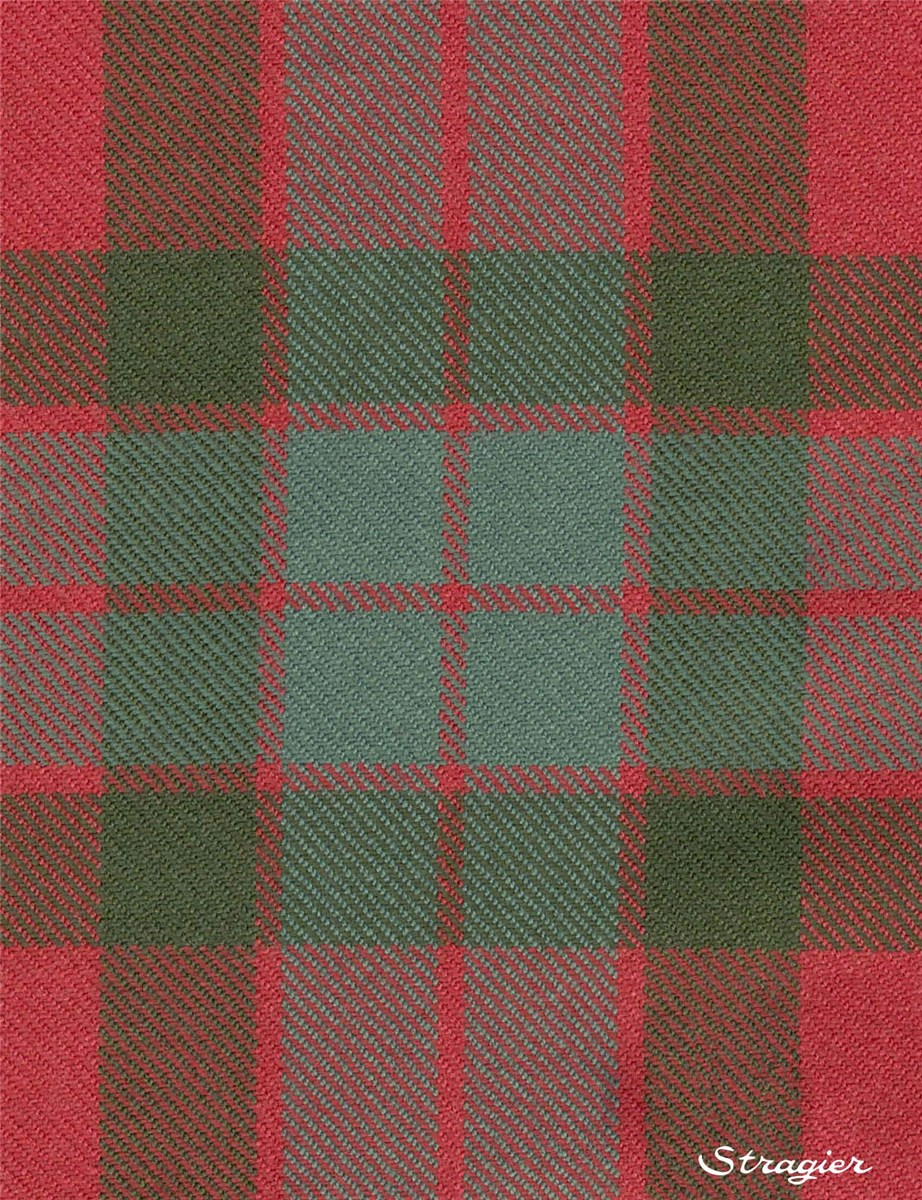 Pure Wool Tartan - Fraser Red Weathered - -
