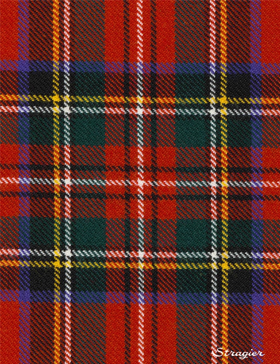 Pure Wool Tartan - Stewart Royal Modern - -