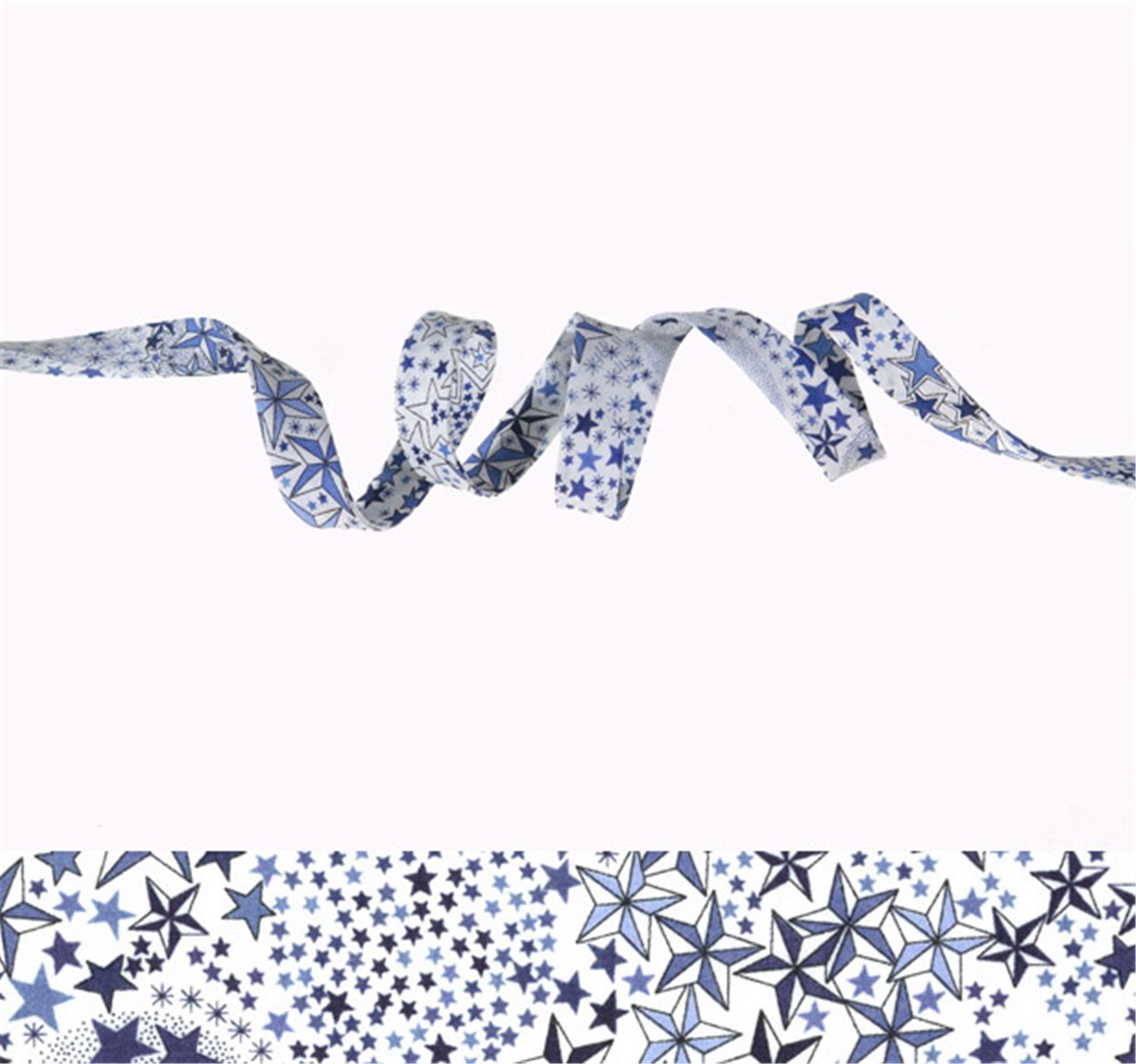 Biais Liberty - 8031 Adelajda - Bleu - 10 mm