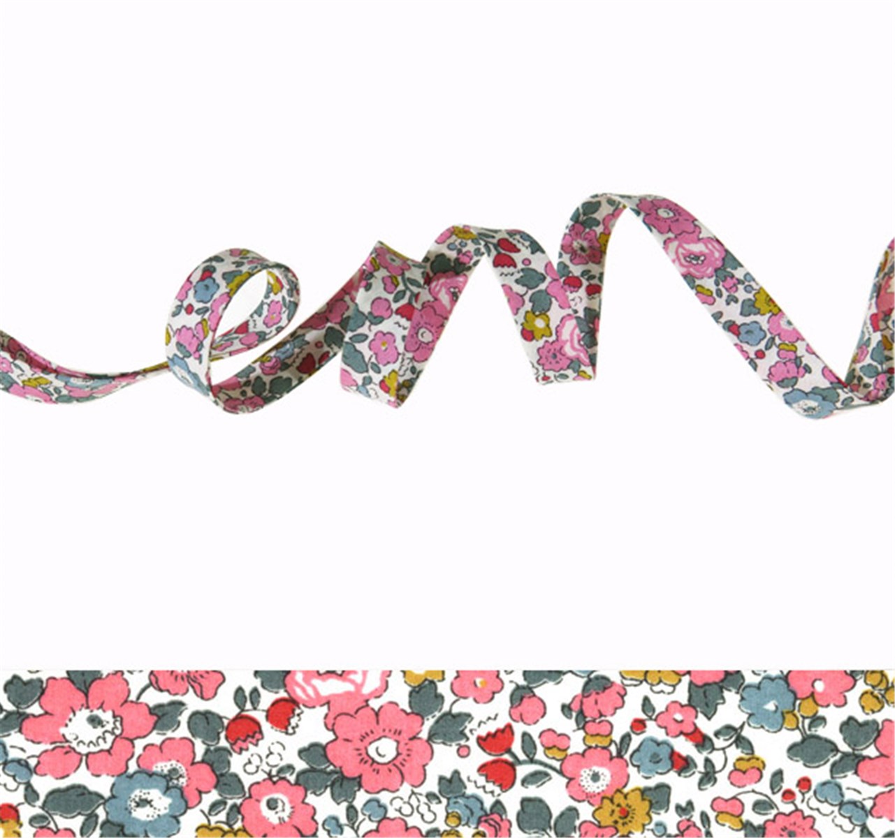 Liberty Bias Binding - 8020 Betsy Ann - Pivoines - 10 mm