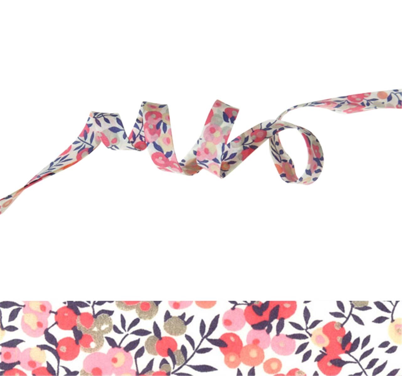 Liberty Bias Binding - 9009 Wiltshire - Pois de senteur - 10 mm