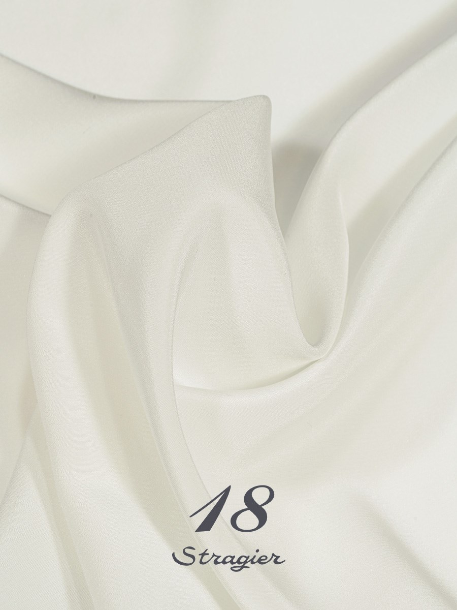 Silk Crepe de Chine 80gr/sqm - Plain - Stragier Pale Ivory