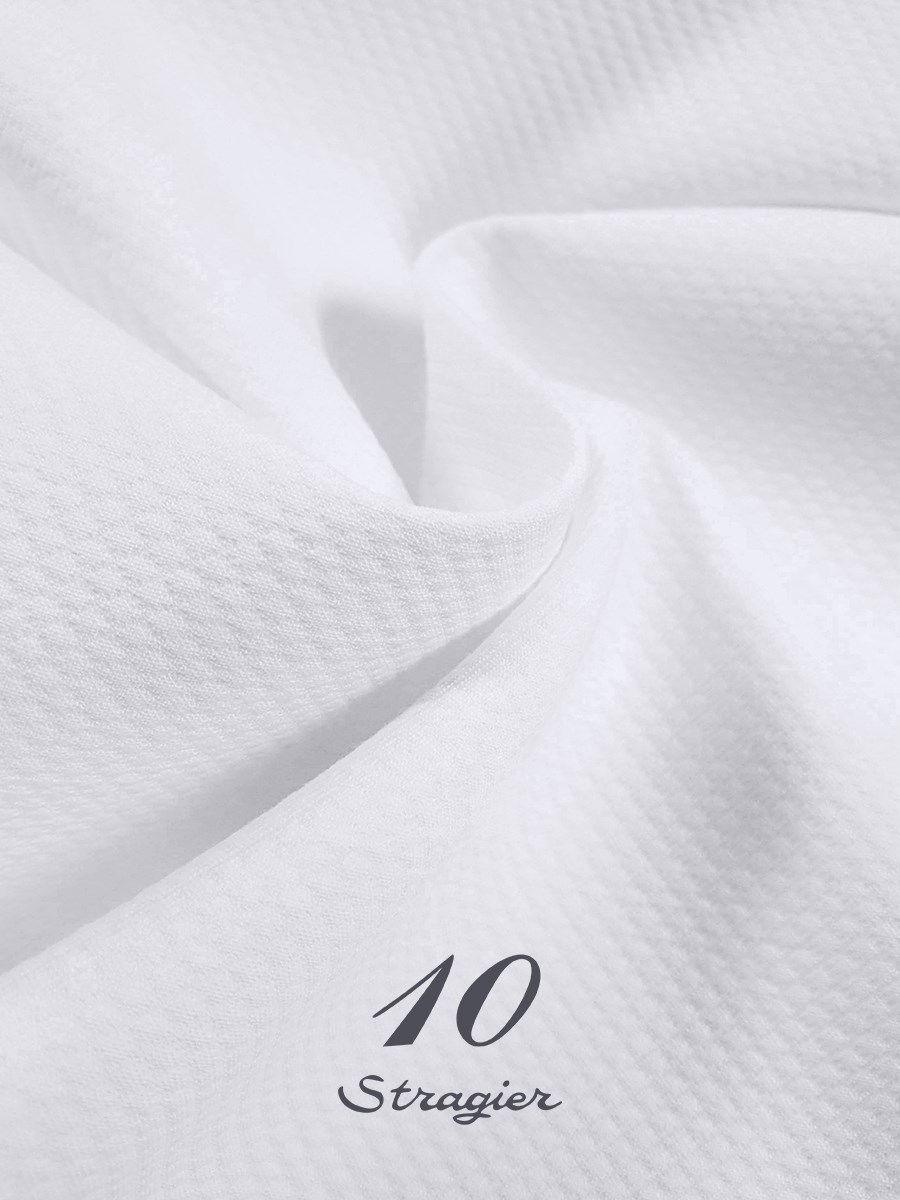 Piqué de Coton - Losange Nid d'Abeille 2,5 mm - Blanc Optique Stragier