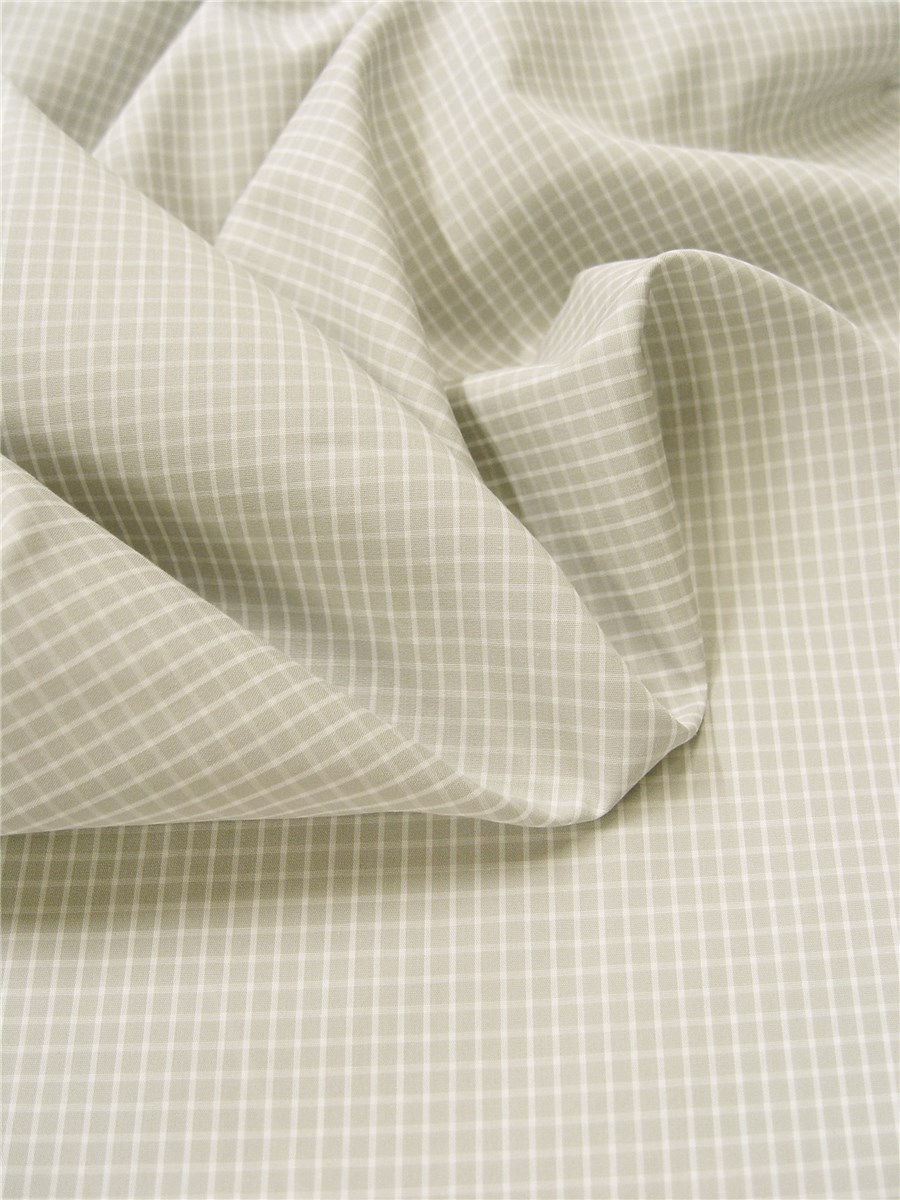 Popeline - Carreaux inversée 5 mm - Gris Perle 