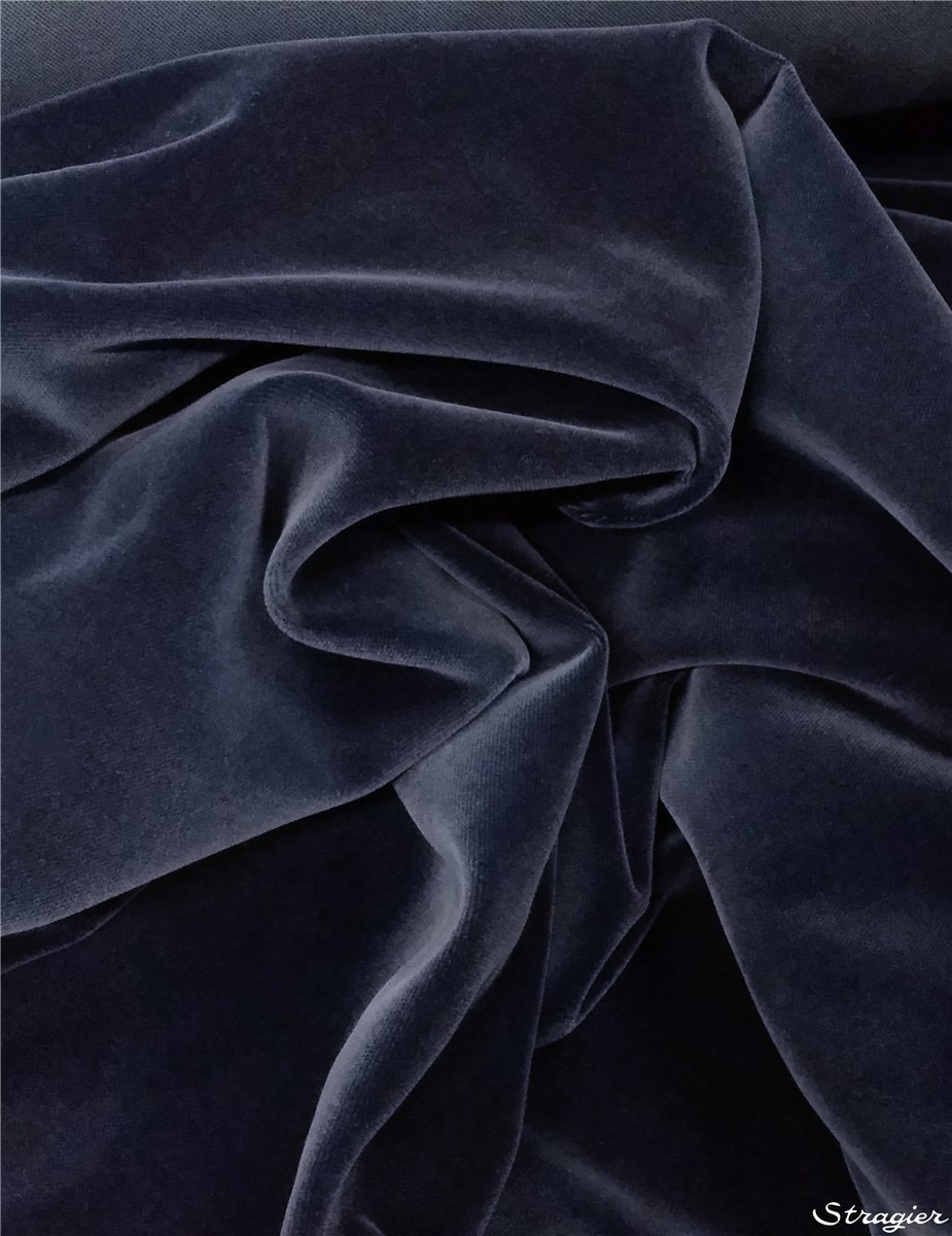 Velvet - smooth - Plain - Bleu Océan