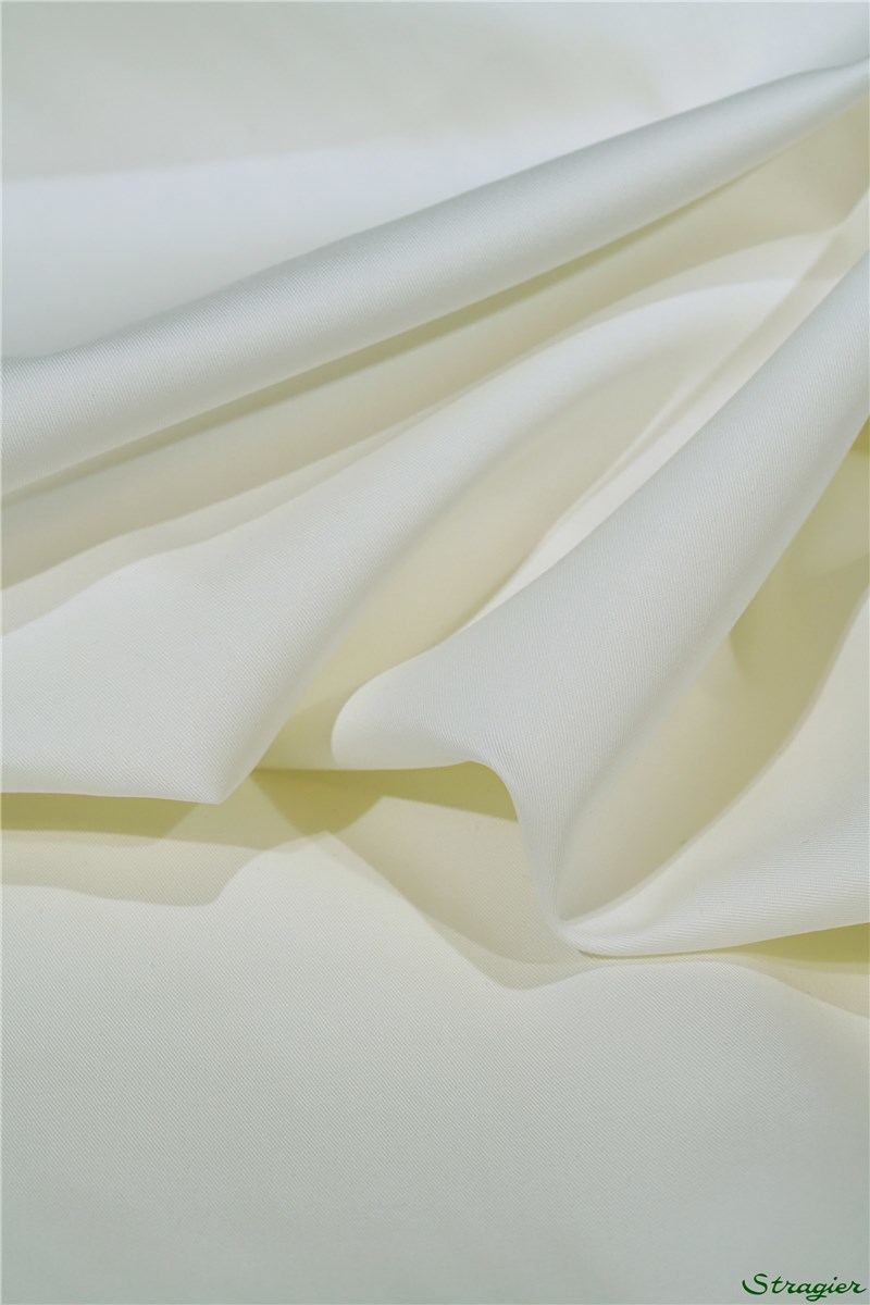 Coton sergé léger - uni - Ivoire 