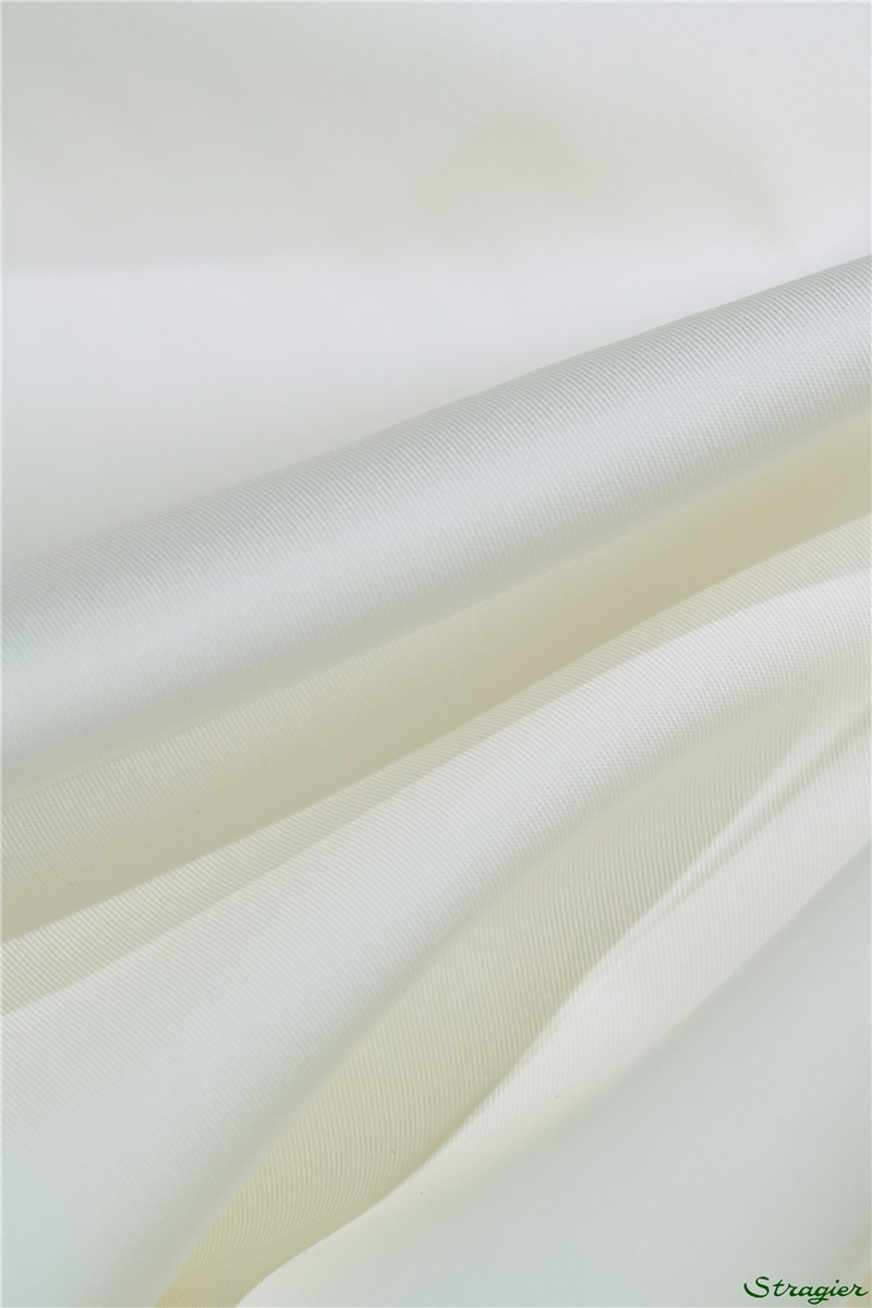 Coton sergé léger - uni - Ivoire 