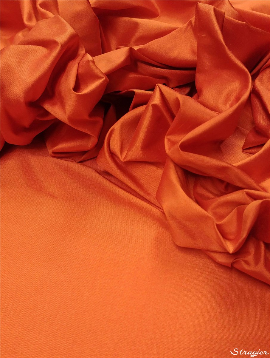 Soie Doupion - 137cm - uni - Satsuma 