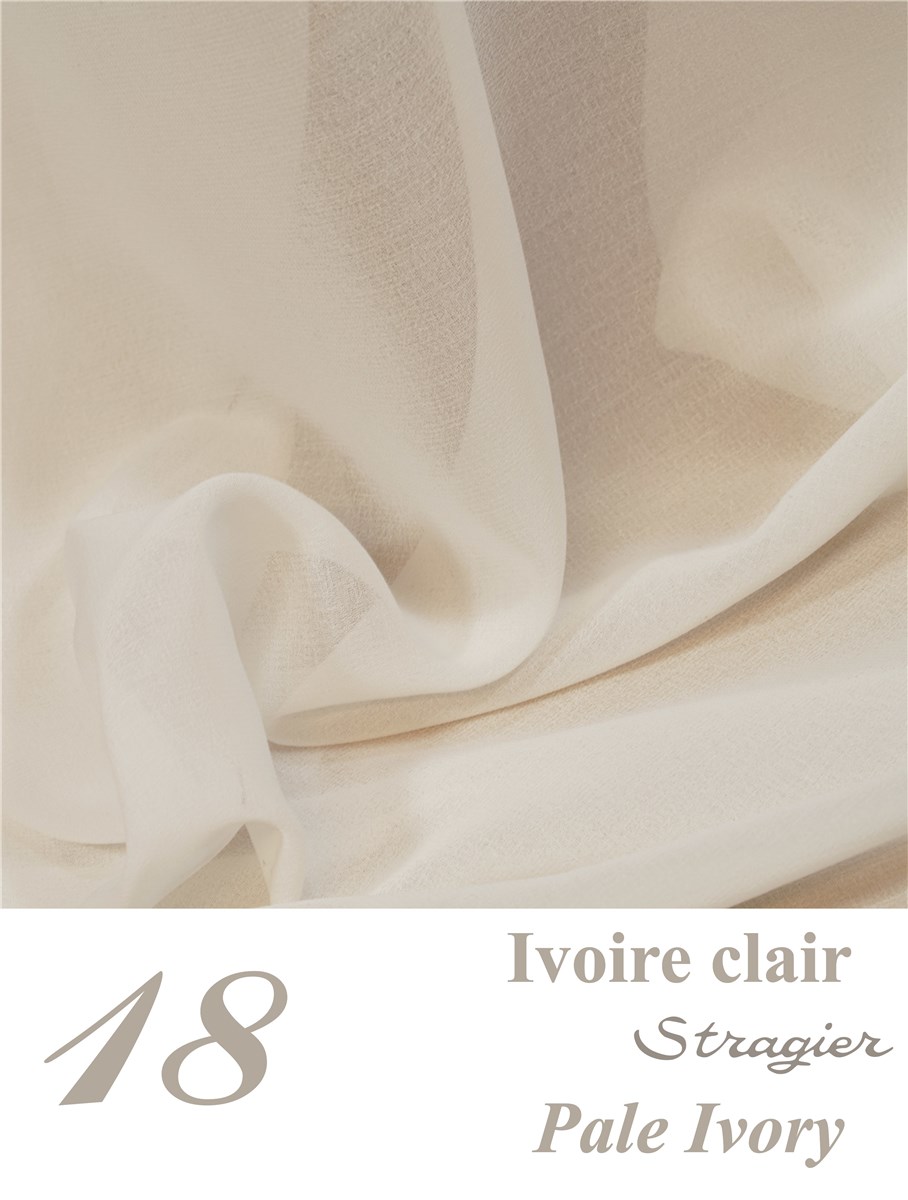 Crêpe Georgette micro - Uni - Ivoire clair Stragier 
