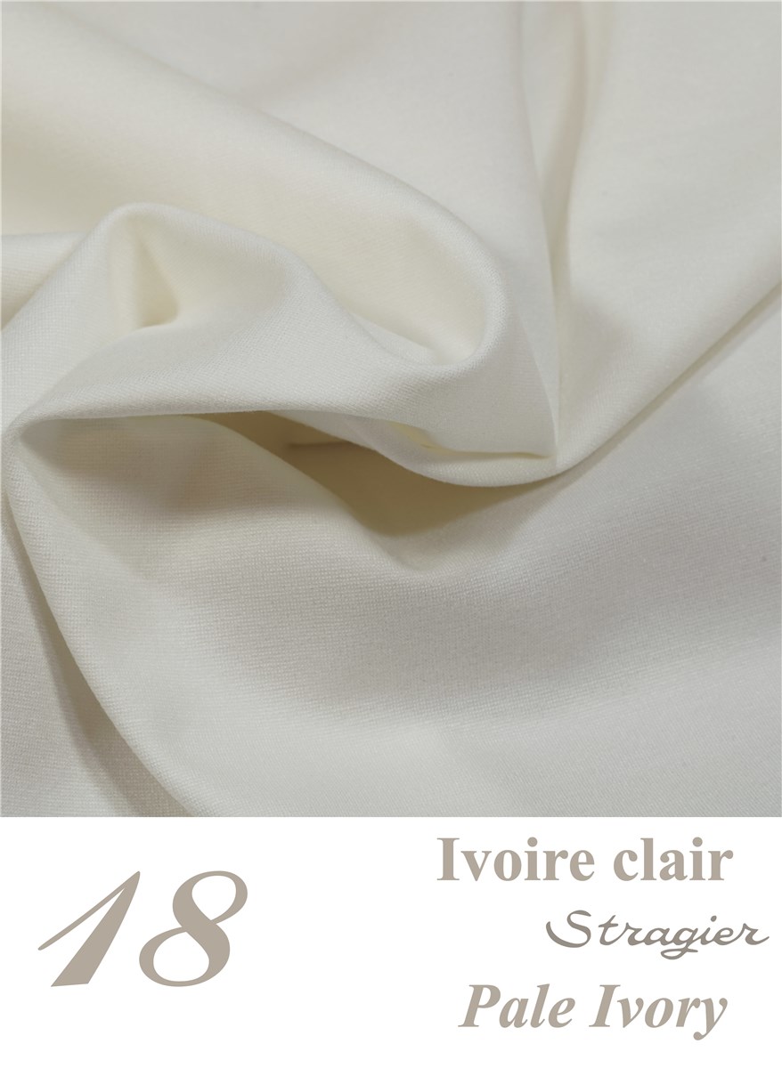 Maille Milano Stretch - uni - Ivoire clair Stragier