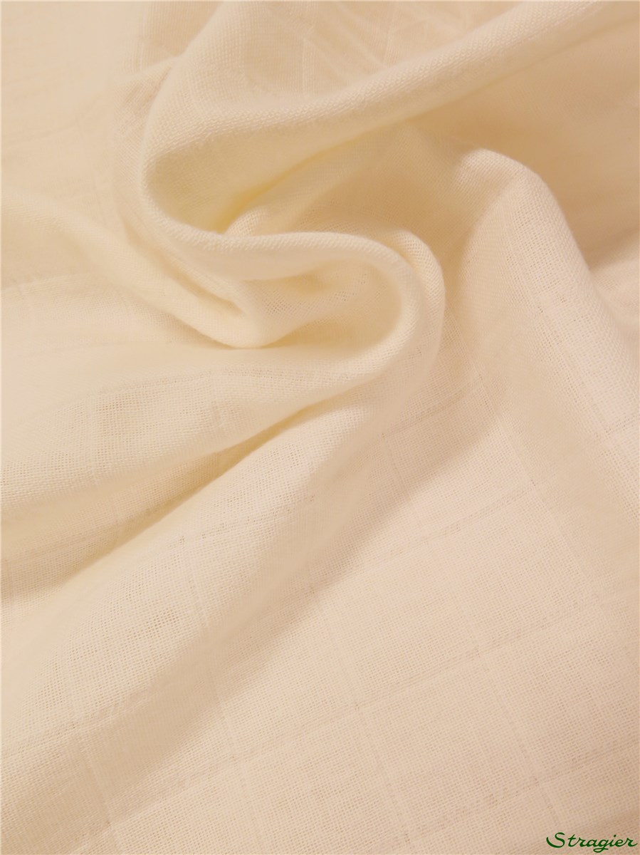 Double pure Cotton Gauze - Plain - Ivoire