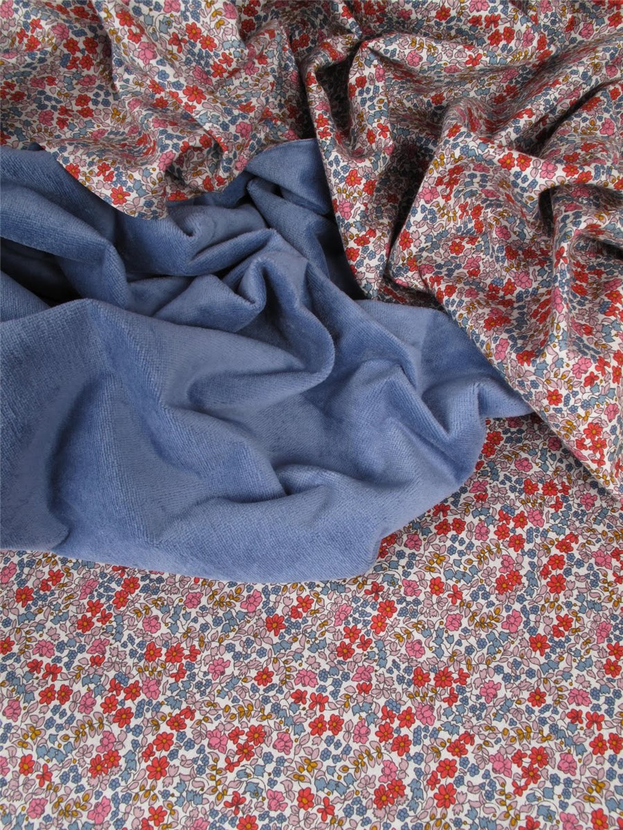 Liberty double face Velours - 2031 Emilia's Flowers - B
