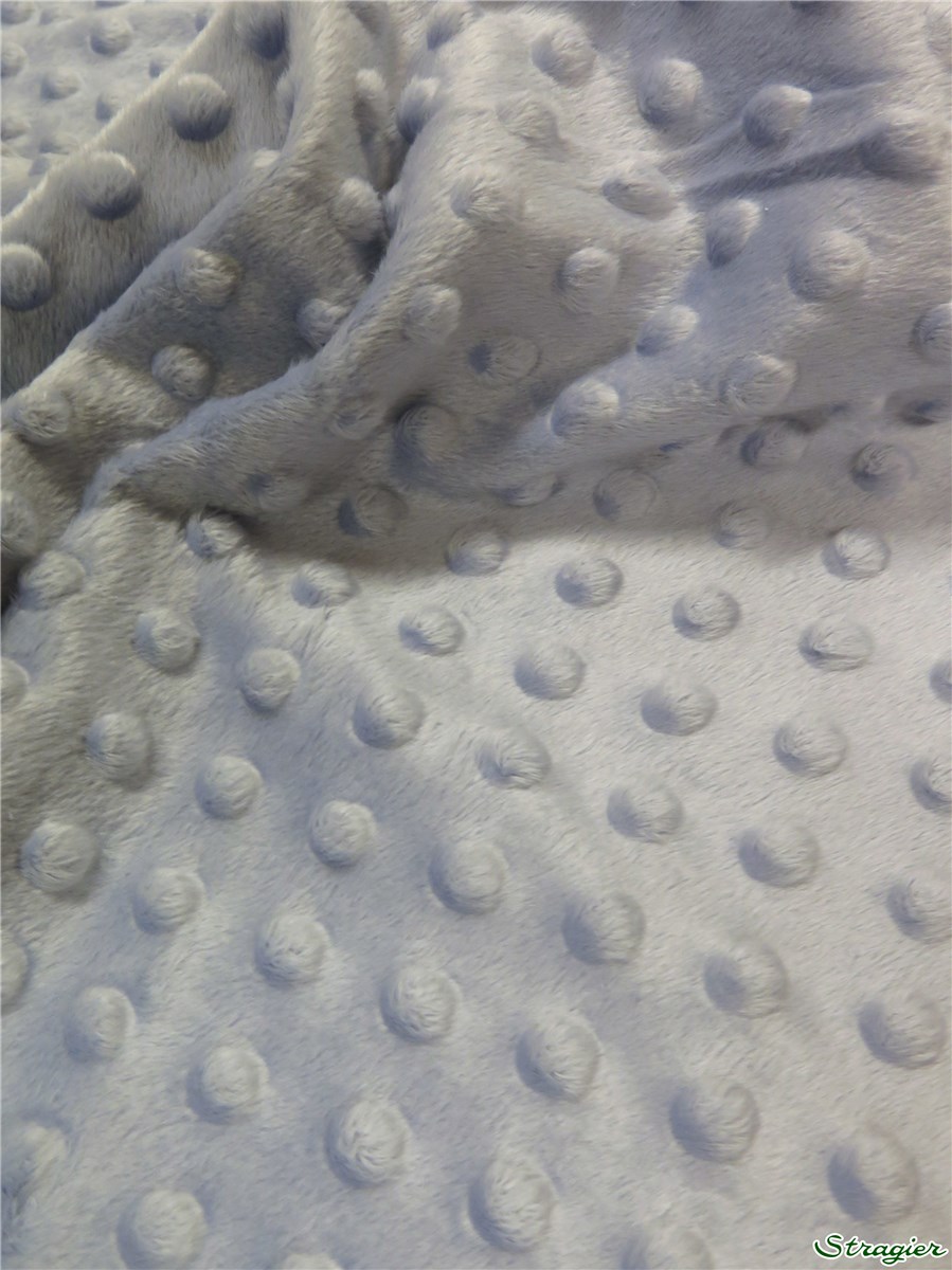 Tissu Peluche MINKY-MINKEE - uni - Bleu Azur 